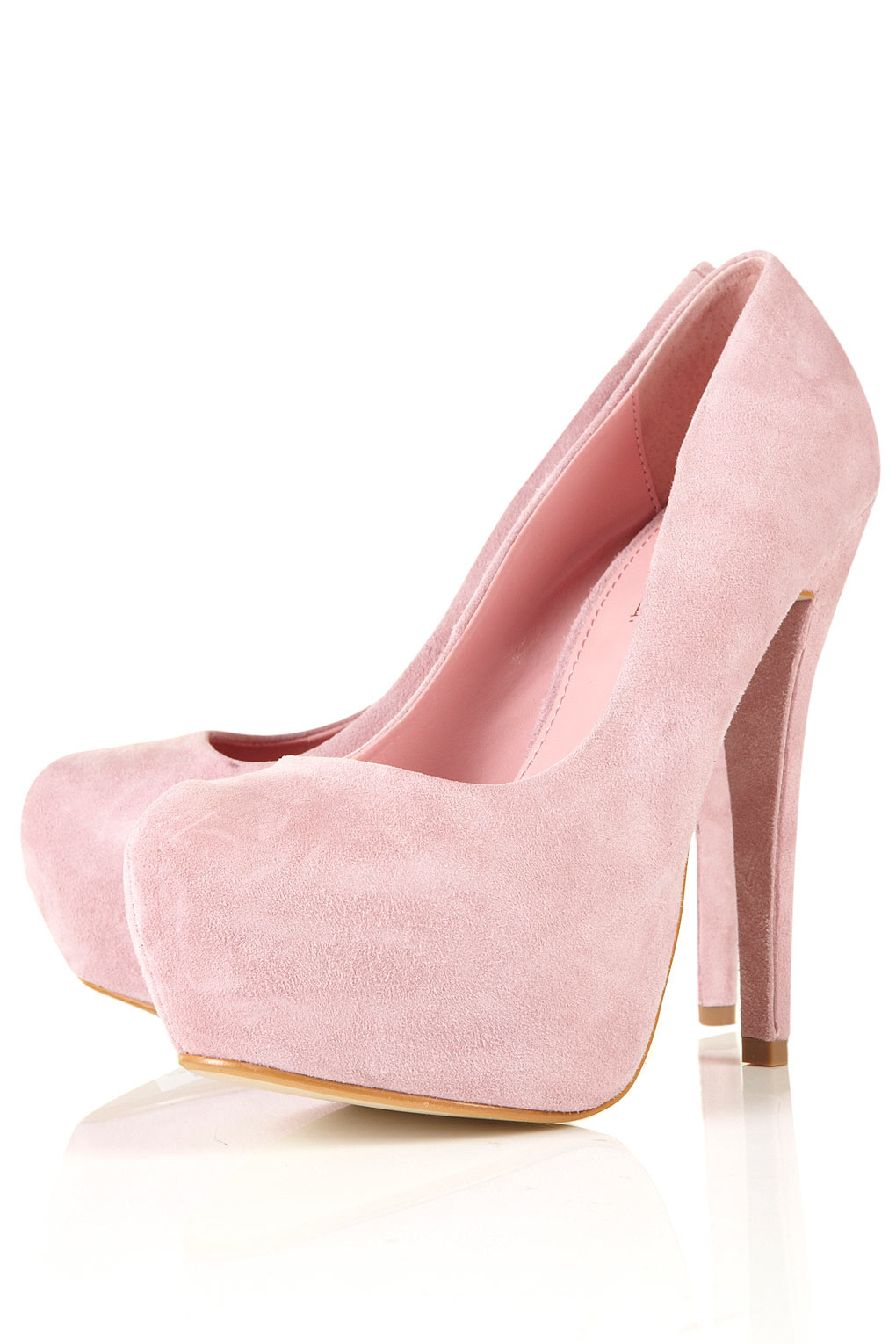 Pink booties heels